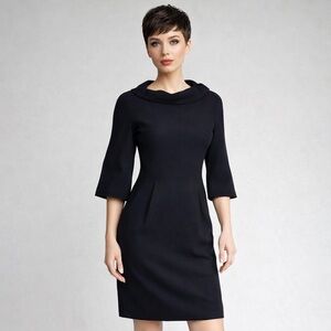 Michael Kors 1950’s Retro Style Wool Crepe Dress Made in Italy